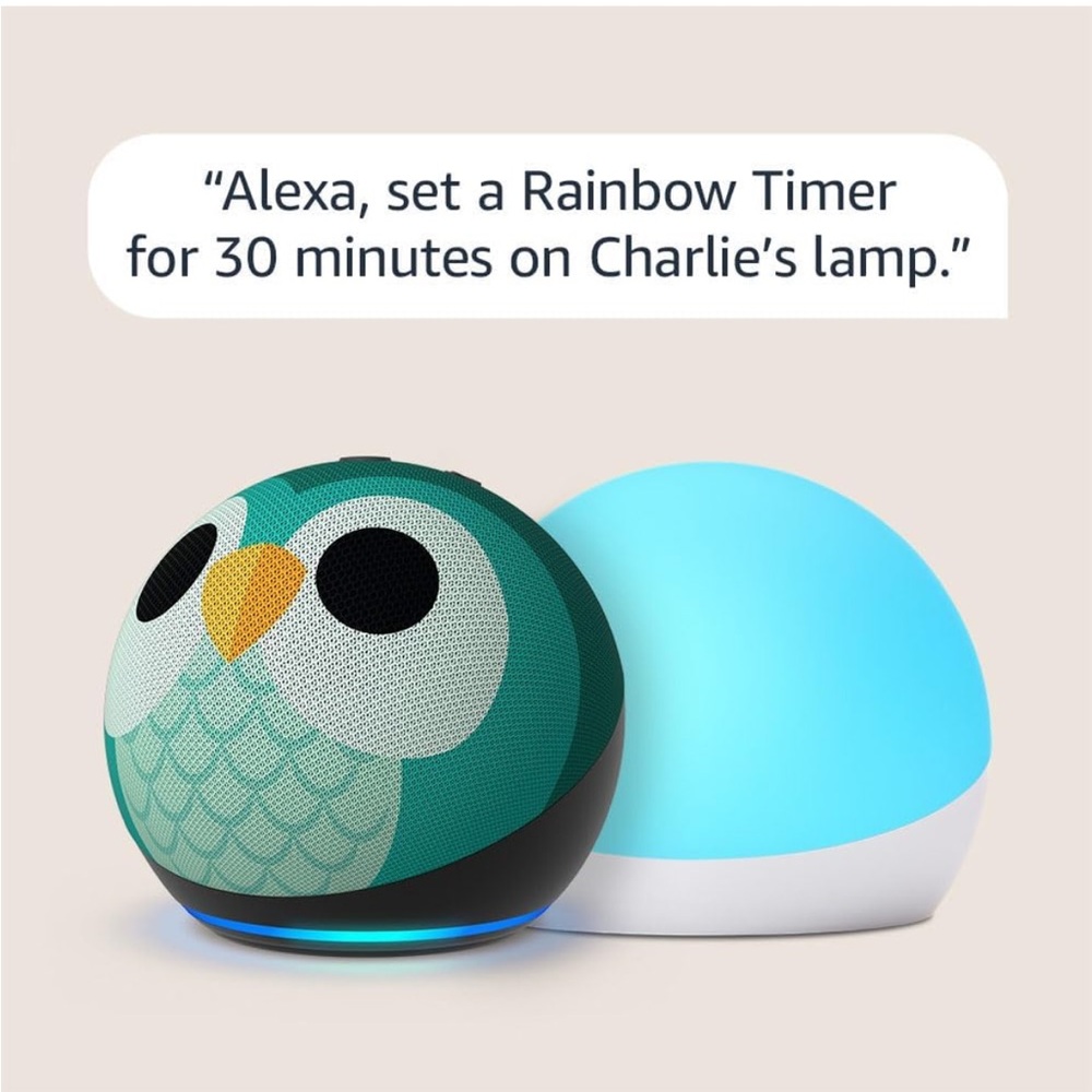 Green Owl Smart Speaker and smart Light Combo